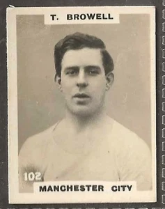 PINNACE FOOTBALL-PINNACE BACK-#0102- MANCHESTER CITY - T. BROWELL  - Picture 1 of 2