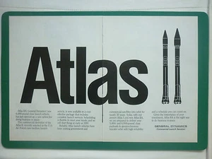 8/1988 PUB GENERAL DYNAMICS KOMMERZIELL STARTET ATLAS IIA USAF ROCKET FUSEE AD - Bild 1 von 1