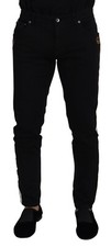 DOLCE & GABBANA Jeans Black Cotton Denim Jogging Pants IT52/W38/L RRP 1050usd