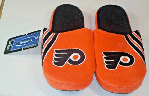NHL Philadelphia Flyers Stripe Logo Dot Sole Slippers Size XL by FOCO Cover