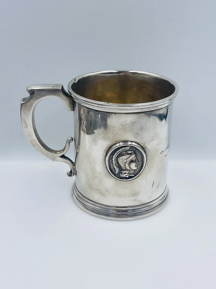 Антикварная серебряная медальонная чашка Albert Coles - Изображение 1 из 4