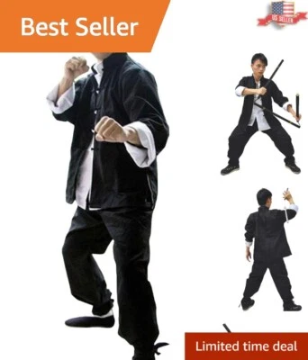 Comfortable & Stylish Men's Kung Fu Uniform Set of 3 - High-Quality Cotton - Image 1 of 4