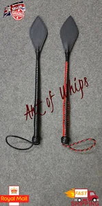 Erwachsene Leder Top geflochten Reiten Ernte Spanking Peitsche Drachenschwanz Flogger Bullpeitsche - Bild 1 von 14