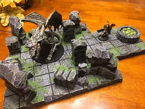Dungeon Magical Sacred Ruin Set 28 mm Terrain Dungeons & Dragons Pathfinder d&d - Foto 1 di 8