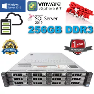 Dell PowerEdge R720XD 2xE5-2690v2 10Core 3.00Ghz 256GB DDR3 H710P 4XCADDY+ REAR - Picture 1 of 10