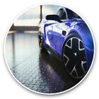 2 x Vinyl Stickers 15cm  - Modern Blue Coupe Sports Car  #45753