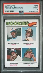 1977 Topps Andre Dawson HOF Rookie # 473 PSA 9 MINT Montreal Expos - Picture 1 of 2