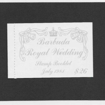 BARBUDA Unexploded Booklet "Royal Wedding"  MNH F-VF  3 panes of 2  1981 issue - Image 1 of 3