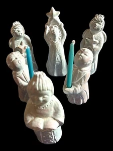 Isabel Bloom Angel Choir Figurines Lot of 6 Signed Cast Stone Children Angels - Picture 1 of 8