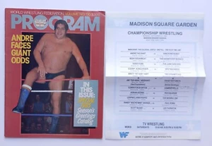 WWF Veranstaltungsprogramm 130 mit Aufstellungsbogen 1985 Madison Square Garden MSG selten wwe  - Bild 1 von 10