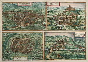 Braun und Hogenberg Elsass Alsace Kolmar Colmar Wissemburg Rouffach Baden 1580  - Picture 1 of 7