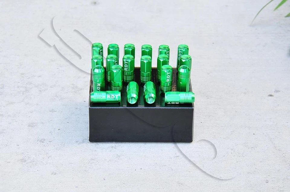 M12x1.5 Aluminum Extended Close End Green 50MM 20x Lug Nuts For Honda Acura - Image 1 of 1