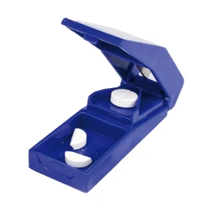 Tablet Pill Splitter Cutter with Medication Compartment - Easily Cuts Pills - Picture 1 of 1