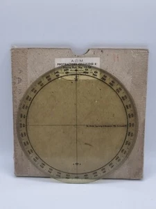Vintage Plastic Protractor Collectable Piece Brittish English Celluliod 6" 1942 - Picture 1 of 20