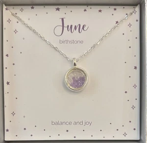 Nuevo En Caja Collar Piedra Natal Junio Joyería - Imagen 1 de 4