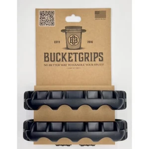 BucketGrips 2er Pack Kunststoff Eimer Griff Clip für 3,5 oder 5 Gallonen Eimer, schwarz - Bild 1 von 4
