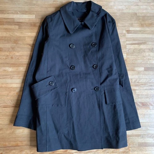 LOUIS VUITTON（LV） Louis Vuitton Interno Monogram Blu Navy Pea Cappotto Cotone Donna Taglia M