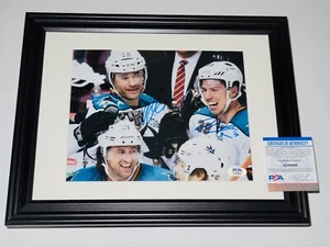 LOGAN COUTURE & PATRICK MARLEAU AUTOGRAPHED PHOTO (FRAMED & MATTED) - PSA DNA! - Picture 1 of 2