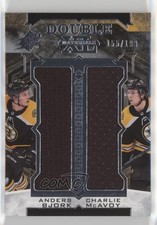 2017 SPx Double XL Duos Materials Tier 1 Anders Bjork Charlie McAvoy Rookie RC