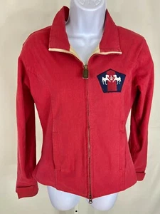 Giacca equitazione donna Equine Couture vintage rossa full zip ricamata taglia XS - Foto 1 di 9