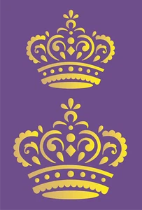 Stencils by Joanie 4", 5" Royal Crowns Princess Tiara DIY British Art Signs - Picture 1 of 10