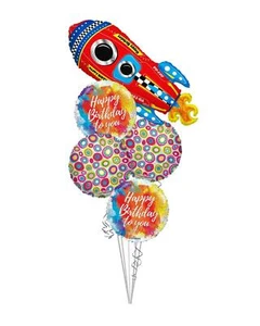 Happy Birthday to You Balloon Bouquet, Birthday Party Balloons (5 Balloons) - Imagen 1 de 1