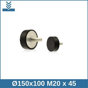 D Ø150x100 M20 x 45 NK 75° Shore Gummi Metall Puffer Schwingungsdämpfer - Picture 1 of 2