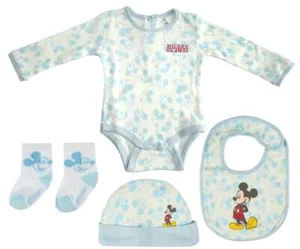Disney Mickey Mouse Baby  Geschenkset Gr.56 62 Erstaustattung Set Geburt 1-3Mon - Bild 1 von 4