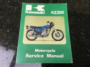 KAWASAKI KZ200 A1 & A2 1977 to 1979 GENUNE SERVICE REPAIR MANUAL No 99931-541-02 - Picture 1 of 3