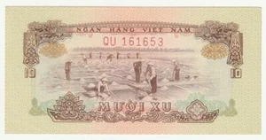 1966 (ND 1975) VIETNAM, 10 XU, CRISP AU-UNC BANKNOTE P-37 - Picture 1 of 2