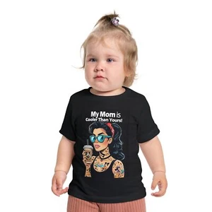 Cooler Than Yours Baby T-Shirt, Trendy Toddler Tee, Fun Gift for Moms, Cute Kids - Picture 1 of 9