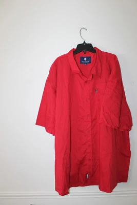 Nuevo Con Etiqueta Rocawear Botón Abajo Manga Corta Rojo Vestido Camisa Hombre 2XB $50 Foto 1 de 4