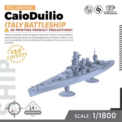 SSMODEL SSC1800545 1/1800  Military Model Kit Italy CaioDuilio Battleship - Image 1 of 4