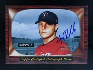 2004 Bowman Heritage #SGA-JR Jay Rainville AUTO Signs of Greatness Twins