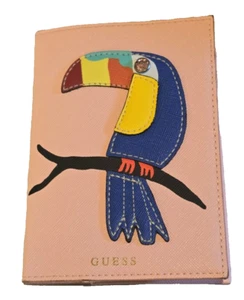 Women's Toucan Bird Pink Colored GUESS Designer Brand Passport ID Holder - NEW! - Picture 1 of 3