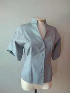 NWT $295 sz 2 ECCOCI VINTAGE B/W HOUNDSTOOTH SHORT SLEEVE COTTON JACKET - Picture 1 of 9
