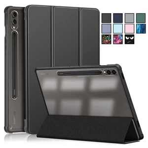 Für Samsung Galaxy Tab S9 S9+ Folio Leder Smart Stift Halter Durchsichtig Etui Abdeckung - Bild 1 von 113