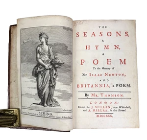 The Seasons, A Hymn, A Poem, by Mr Thomson, & Sir Isaac Newton, Britannia, 1730 - Picture 1 of 15