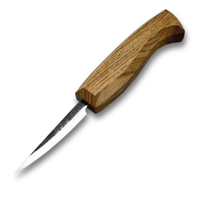 Cuchillo Sloyd forjado a mano 52100 hoja de acero al carbono mango de ceniza talla de madera regalo. Foto 1 de 4