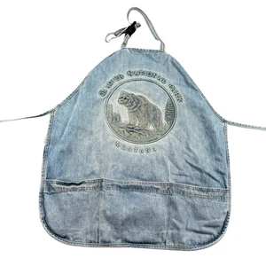 VTG Glacier National Park Montana Denim Apron Adjustable Strap Denim USA Made - Picture 1 of 10