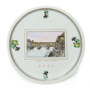USADO Richard Ginori Vajilla Año Plato2005 Cerámica Blanco Multicolor FIRENZE - Imagen 1 de 9