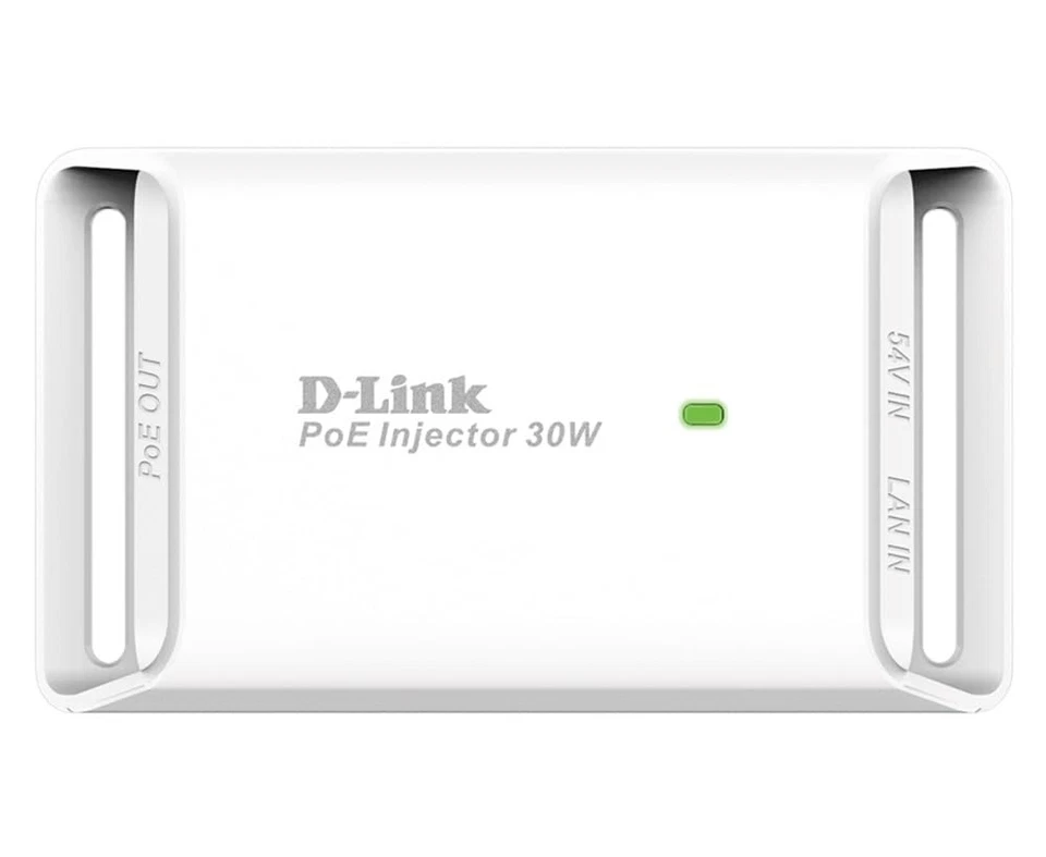 D-Link DPE-301GI 1-Port Gigabit 30 W PoE Injector , White Gigabit PoE+ Injector - Image 1 of 4