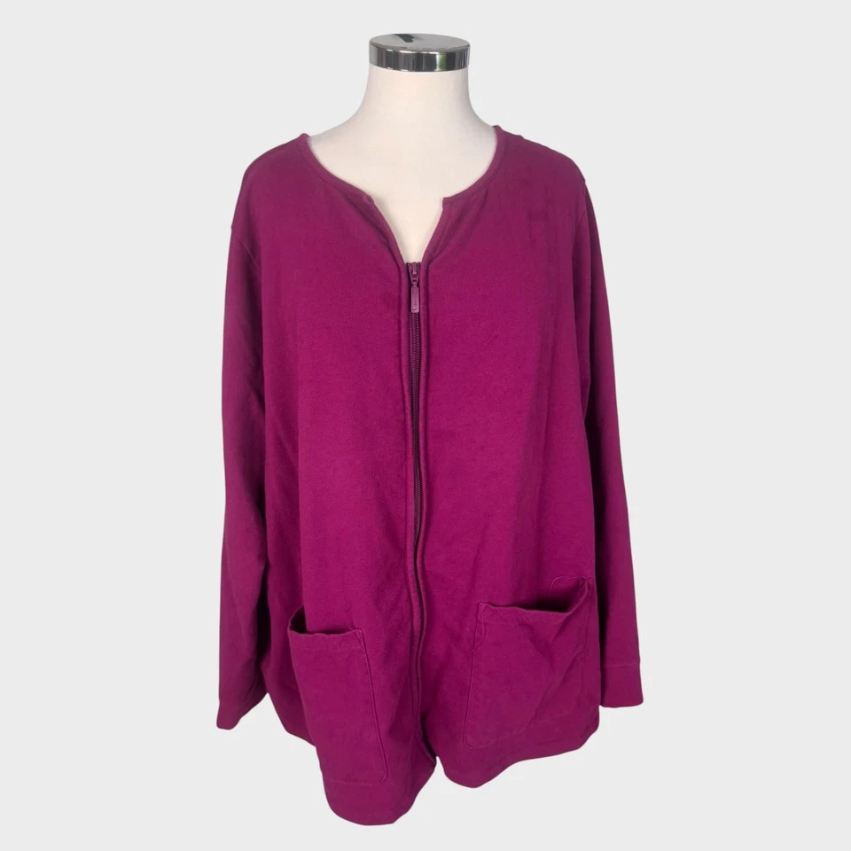 d&co. Cárdigan Sudadera Púrpura Active Cremallera Frontal 3X con Bolsillos  Foto 1 de 4