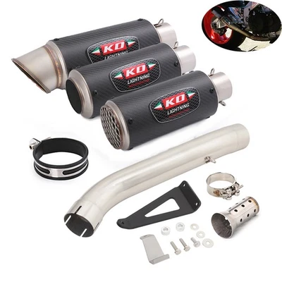 Silenciador de tubo de escape medio de fibra de carbono para Aprilia Tuono V4 1100 2017-2020 Foto 1 de 4