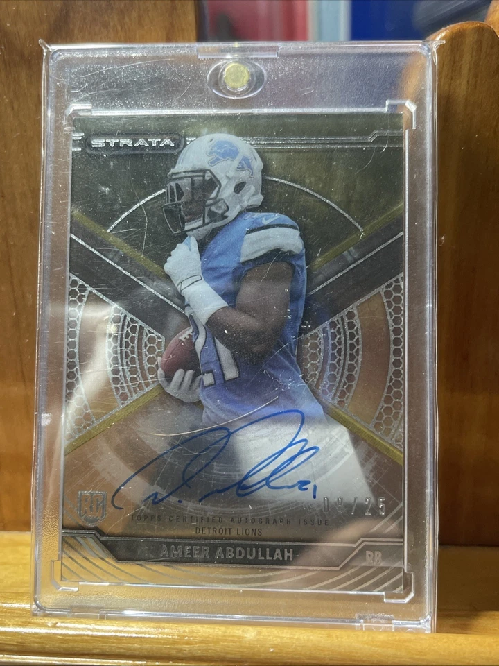 2015 Topps Strata - Autographs Ameer Abdullah #SA-AA Gold /25 (AU, RC) - Image 1 of 1