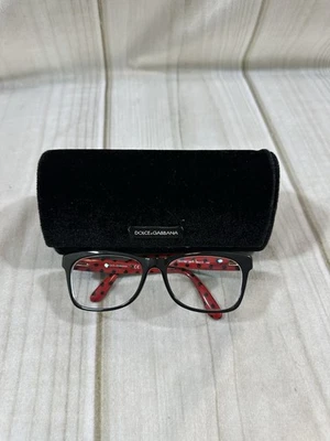 Оправа для очков Dolce & Gabbana DG 3199 2871 черная/полька красная квадратная 55 17 140 - Изображение 1 из 4
