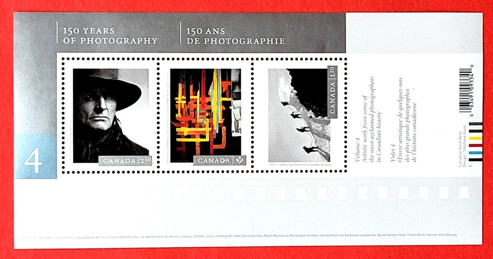Canada Stamp #2903 "Canadian Photography - 4" Souvenir Sheet MNH 2016 - Image 1 of 1