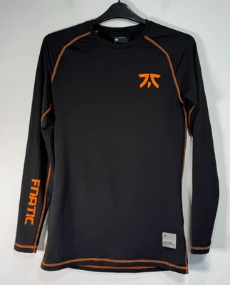 Fnatic Pro Long Sleeve Top Unisex Medium Black Orange Base Layer Gaming T Shirt - Image 1 of 4
