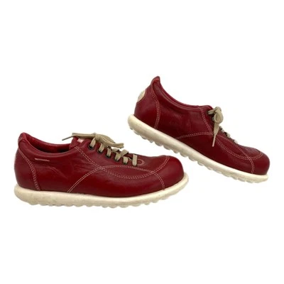 Camper Red Leather Bowling Style Sneakers | Size 37EU - Image 1 of 4