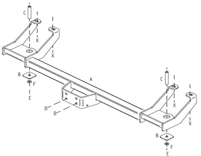 Towtrust Fixed Flange Automotive Towbar For Fiat Ducato Pick Up 1994-2006 - Image 1 of 4